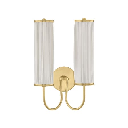 Hudson Valley Lighting Elaine 2 Light Wall Sconce in Aged Brass Finish AH5017-AGB