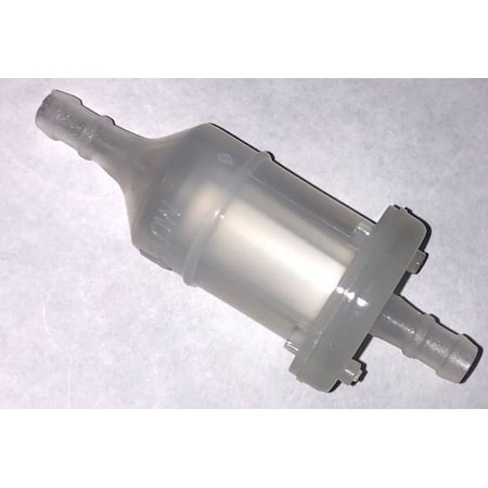 Helix Racing Products Fuel Filter, 1/4In 6mm, Round White W/ Polyethylene Pe Pellets 118-9024