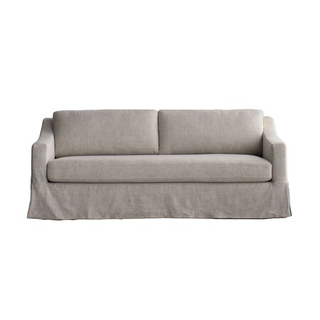 Homeroots 85" Beige Fabric Solid Wood Sofa 674608