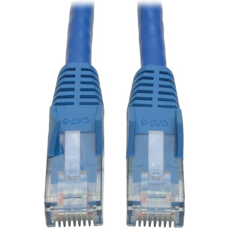 Eaton Tripp Lite Series Cat6 Gigabit Snagless Molded UTP Ethernet Cable RJ45 M/M, PoE, Blue, 8 ft. N201-008-BL