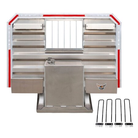 Mytee Products Viking 68x80 Semi Truck Headache Rack Kit w/ 50 Gal Aluminum Fuel Tank VKTNKT506880-KIT