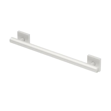 Gatco Elevate 18" Stainless Steel ADA Compliant Grab Bar, Matte White 942W