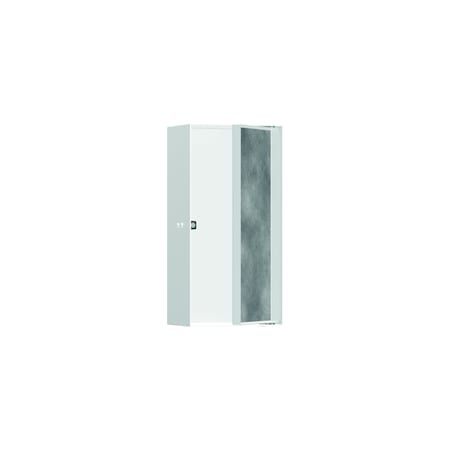 Hansgrohe XtraStoris Rock Wall Niche with Tileable Door 12"x 6"x 4" in Matte White 56082700