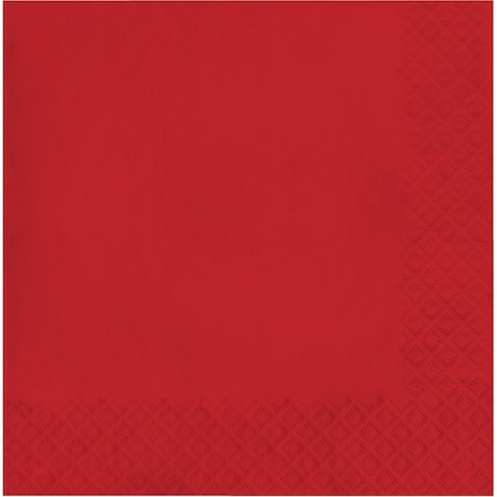 Touch Of Color Classic Red Napkins 3 ply, 6.5", 500PK 581031B