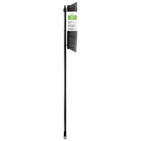 Simple Spaces 3018 Push Broom, 18 in L Trim, 56-1/8 in L, Threaded, Plastic Handle, Black 92000