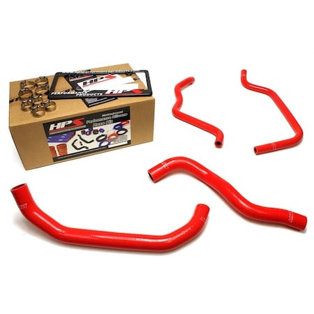 Hps Performance High Temp Reinforced Silicone Radiator and Heater Coolant Hose Kit, Red,  57-1389-RED