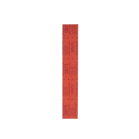 3M Red Abrasive Sheet, 01179, P180, 2-3/4 in x 16 1/2 in, 5PK 316U