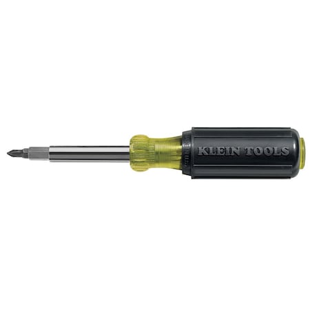 Klein Tools 10-in-1 Multi-Bit Screwdriver/Nut Driver, 1/4 in, 5/16 in Drive Size 7 3/4 in L, 6-Piece 32477