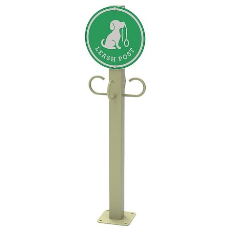Ultraplay Leash Rack, 50 1/4 in H, Beige;Green;White BARK-526-NATURAL