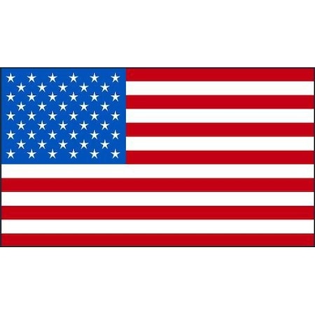Accuform Hard Hat Sticker, 134 in Length, 1 in Width, USA Flag Legend, Adhesive Vinyl LHTL366