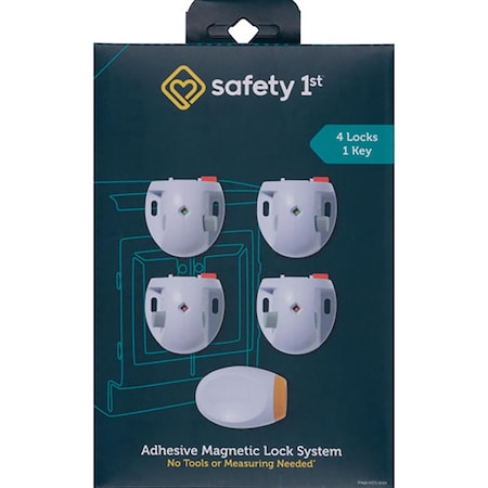 Safety 1St White Plastic Magnetic Cabinet Locks 5 pk HS132