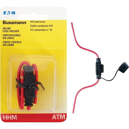 Eaton Bussmann 30-Amp No.12 ATM In-Line Blade Fuse Holder BP/HHM-RP