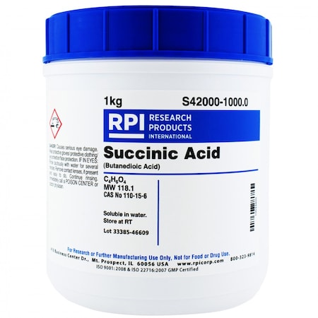 Rpi Succinic Acid, 1 Kilogram S42000-1000.0