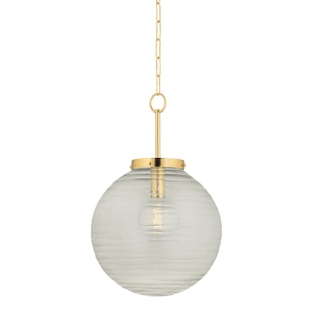 Hudson Valley Lighting Falls Mills 16 in. Pendant Aged Brass 9917-AGB