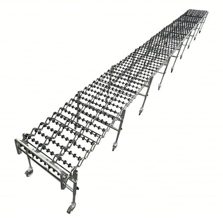 Ashland Conveyor Skate Wheel Conveyor, 300 lb/ft, HD, Plastc FLX30X12PWPAX20-7