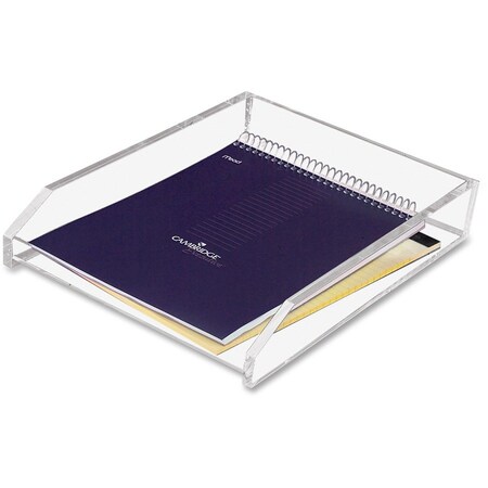 Kantek Desk Tray, Clear, Acrylic, 10.5" W, 2.5" H, 13.8" D AD-10