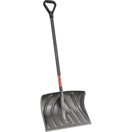 Suncast 20'' Graphite Steel Core Snow Shovel & Pusher with Steel Wear Strip & 38'' Steel Handle SC2700