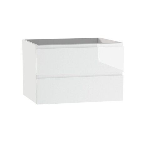 Homeroots 28" White Wood Freestanding Bathroom Vanity With White Sink And Two Drawers 627452