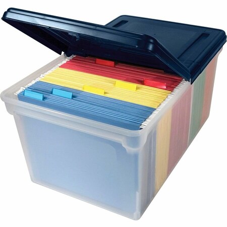 Advantus Storage Case, 23.5in W, 14.5in D, 11.3in H, Clear 55797