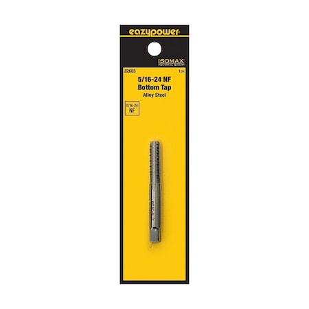 Isomax Straight Flute Tap, 5/16-24 Thread, UNF Thread, Bottom Chamfer 82605