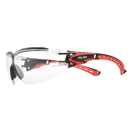 Globus Safety Glasses, Black/Red, Clear Riley Sparta (Eco) Clear