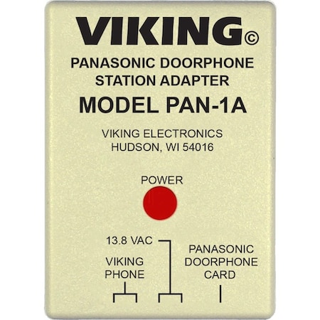 Viking Electronics Panasonic Doorphone Station Adapter PAN-1A