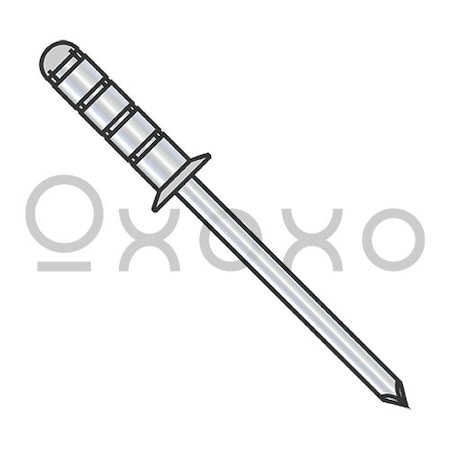 Oxoxo 3/16X.157-.472 Steel Fix Countersunk Rivet Zinc, 4000PK 295334
