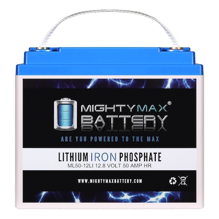 Mighty Max Battery ML50-12LI - 12 Volt 50 AH Deep Cycle Lithium Iron Phosphate (LiFePO4) Rechargeable Battery MAX4136015