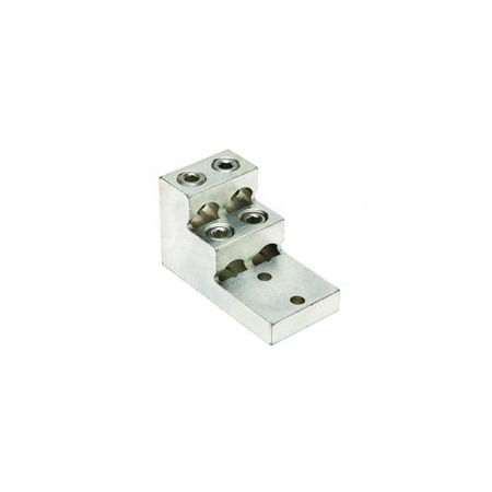 Burndy AL Term, 4 Cond, #2 AWG, 3/8 in Stud, 1.38 in Space, 4 Screws K22A36U2