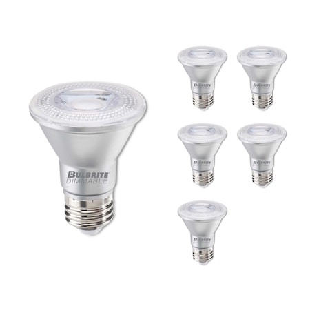 Bulbrite 50-Watt Equivalent Dimmable Narrow Flood PAR20 Medium E26 LED Light Bulb, 3000K, 6PK 861716