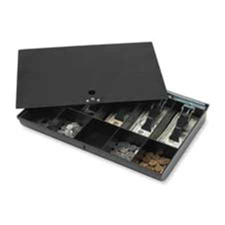 Pen2Paper Money Tray- w- Locking Cover- 16in.x11in.x2-.25in.- Black PE2655309