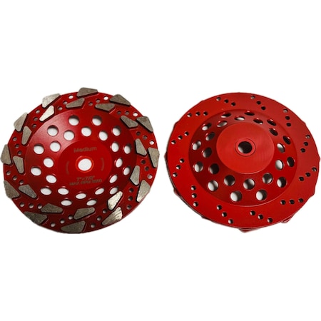 Vantage Product Double PNR Segmented Cupwheel, Concrete Cutting, 7'', Medium PNR724A330