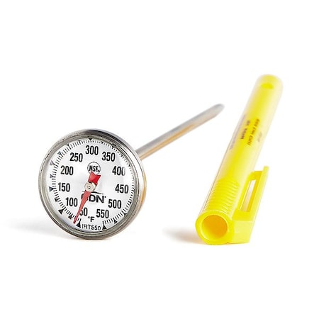 Cdn Thermometer, 5 1/2 in L, Yellow; Silver IRT550