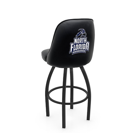 Holland Bar Stool Co Logo Grizzly North Florida 25 in. Swivel Counter Stool with Black Wrinkle Finish L048
