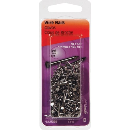 Hillman Anchor Wire 5/8'' 18 ga Bright Wire Nails, 2 Oz. 122544