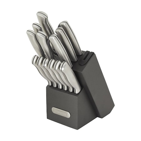 Lifetimebrands Cutlery Set with Black Block, Stainless Steel 5308303