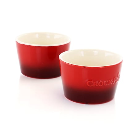 Crock-Pot Crock Pot Artisan 2 Piece 8 Ounce Stoneware Ramekin Set in Red 124394.02