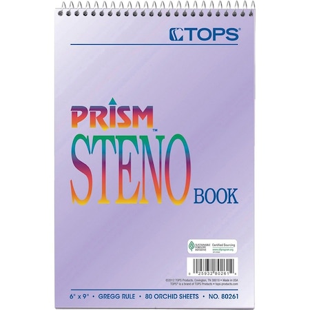 Tops 6 x 9" Prism(TM) Steno Notebook, Pk4 TOP80264