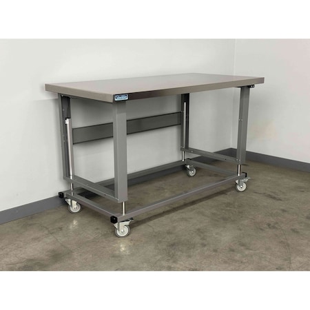 Stackbin Workbench, Mobile, Electric, Lift, Adj. S7230-2500-E-VB