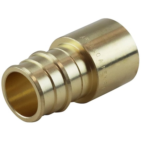 Apollo Valves Pipe Adapter, 34 in, PEXA Barb x Sweat, Brass, 200 psi Pressure EPXFS3434