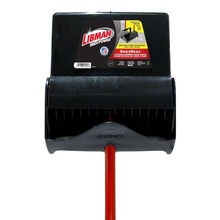 Libman Commercial Premium Lobby Broom/Dust Pan Set, OpenLid 1194