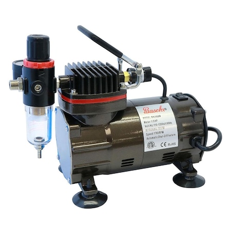 Paasche 1/5 HP Compressor with Regulator & Auto Shutoff Black DA300R