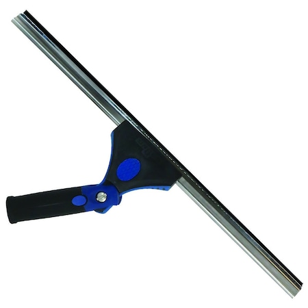 Unger Swivel Squeegee, 18 in Blade, Stainless Steel Blade Blue 975510