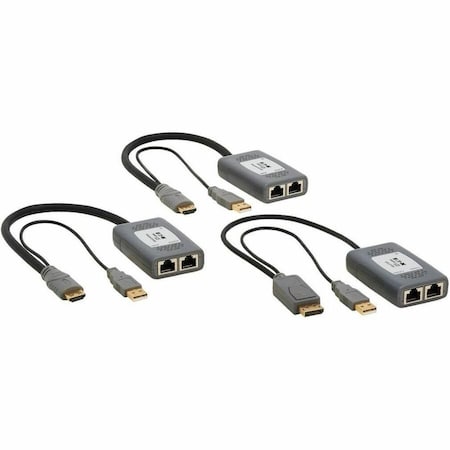 Eaton EATON Tripp Lite Series 2-Port DisplayPort to HDMI over Cat6 Extender Kit, Pigtail B127U-002-PDPH2
