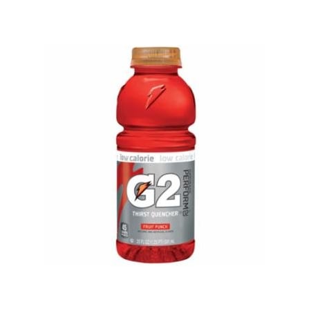 Gatorade G2 Low Calorie Thirst Quencher, 20 oz, Wide Mouth Bottle, Fruit Punch, 24PK 308-20405
