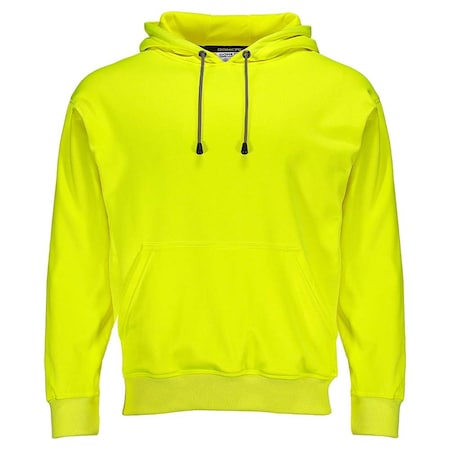 Dome75 Pullover Hoodie, Non-ANSI/Enhanced Visibility, Polyester, Hi-Vis Yellow, LG DHP1601
