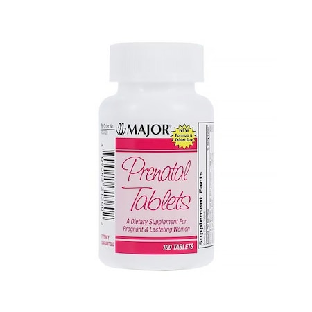 Major Pharmaceuticals Prenatal Vitamin Old Formula Tablets, 100PK 1315488