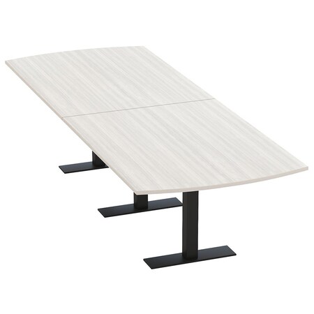 Skutchi Designs 10 Person Conference Table With Power Unit | 10' Arc Rectangle Table | Harmony Series HAR-AREC-48X120-T.BK-WA7976-NA