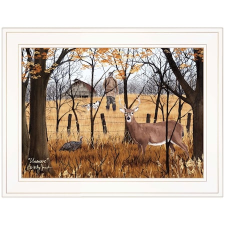 Homeroots Unaware 1 White Framed Print Wall Art 406390