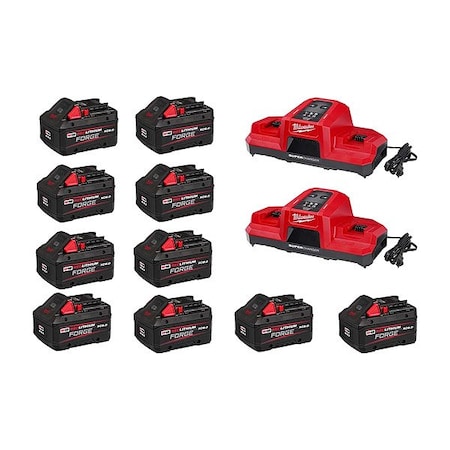 Milwaukee Tool Battery Kit, 8 Ah, Li-Ion 48-11-1881, 48-11-1881, 48-11-1881